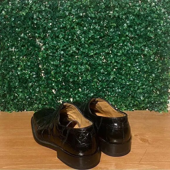 Fennix Genuine Reptile Black Shoes