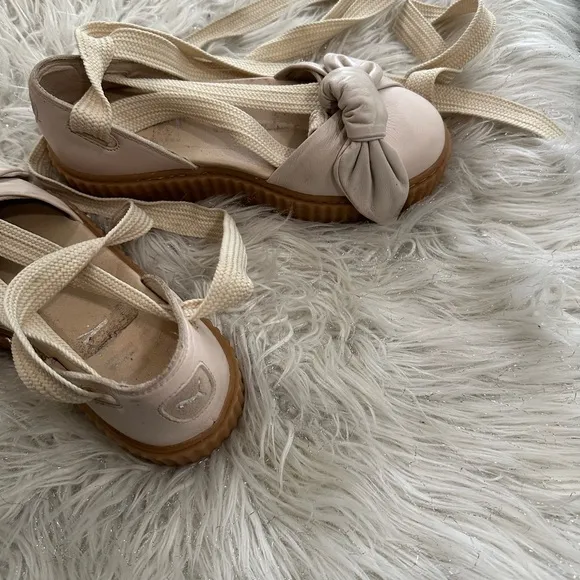 FENTY PUMA by Rihanna Bow Creeper Pink TintOatmeal Sandal Women's Sz 6