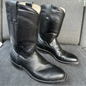 Ferrini Italian men’s black leather boots. Size 9