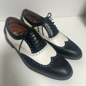 Ferro Aldo Arthur Black and White Classic Oxford Wingtips Men’s 10.5