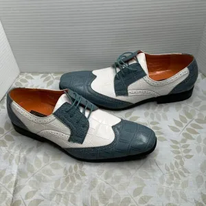 Ferro Aldo Carl Full Synthetic Alligator Print Formal Oxford Casual Shoes Men 10
