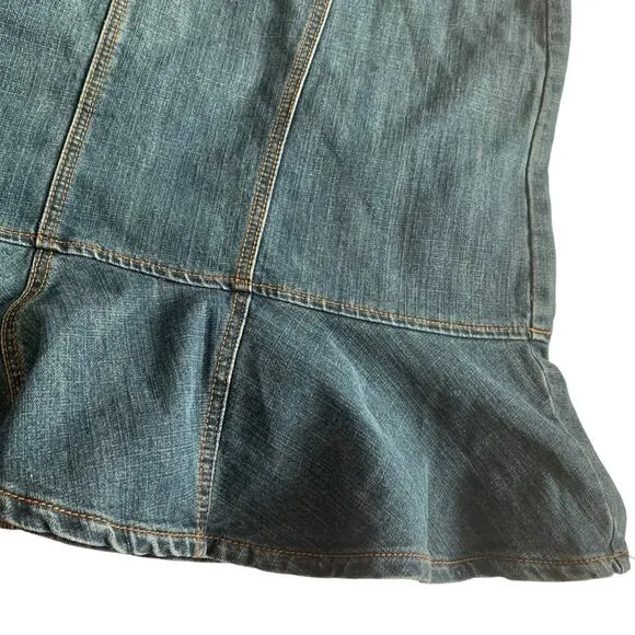 Fish Tail Flare MIDI Denim Motto Your Style Mantra 18W Midi Slip skirt