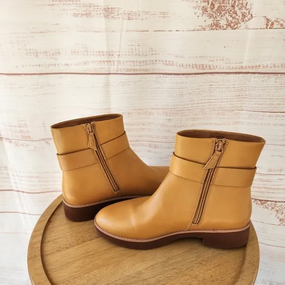Fitflop Knot Leather Mustard Boots