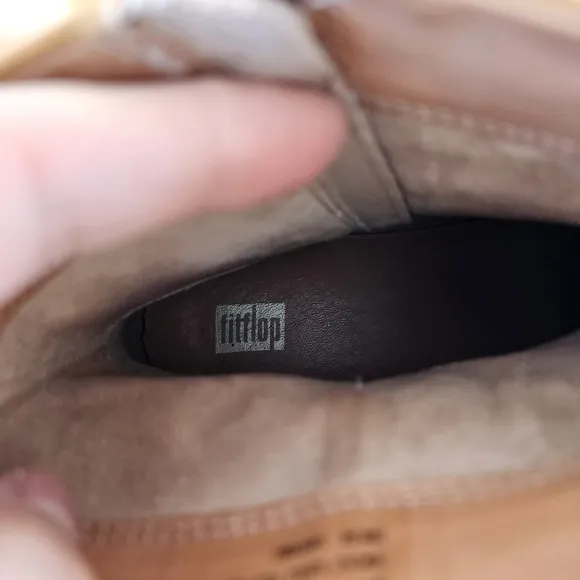 Fitflop Knot Leather Mustard Boots