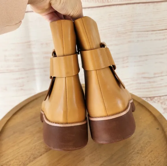 Fitflop Knot Leather Mustard Boots