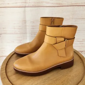 Fitflop Knot Leather Mustard Boots