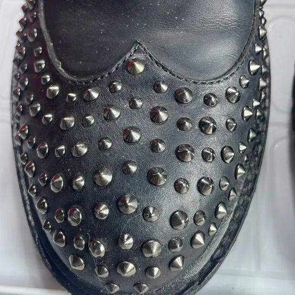 (F)KENNETH COLE, men's studded leather boots size 7.5