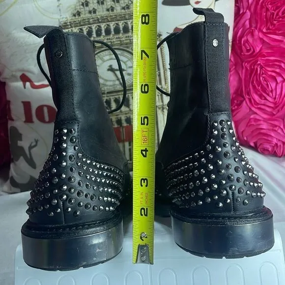 (F)KENNETH COLE, men's studded leather boots size 7.5