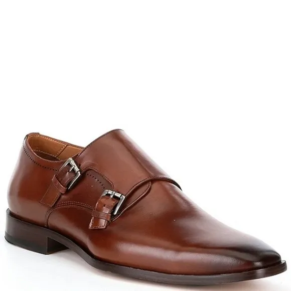 Flag LTD Men's Noble Double Monk Dress Shoes, leather, 11.5