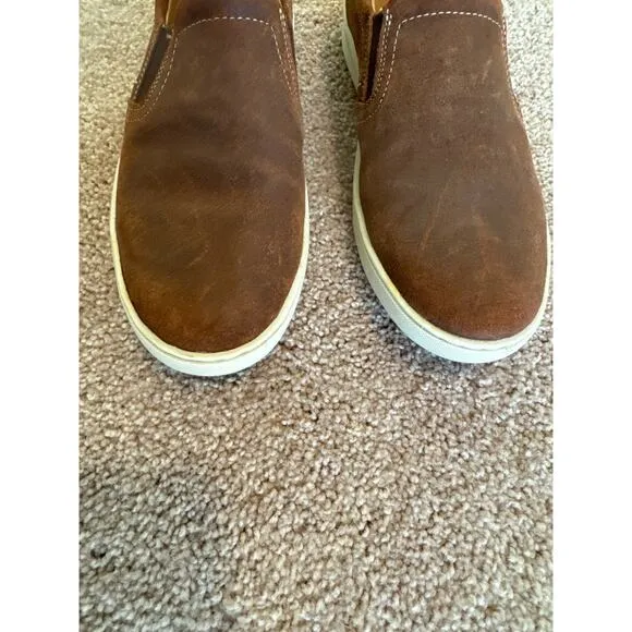 Flag LTD Napa Glove, Oxford, Brown Leather Shoes Slip On Sneakers Men 8