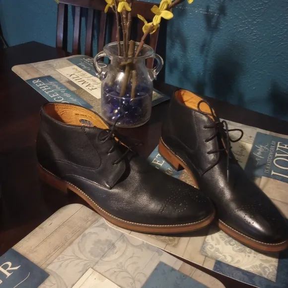 Florsheim (14202) Black Genuine Leather Men's Shoes Size 11.5D