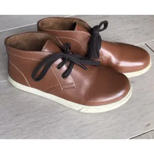 Florsheim boys leather shoes boots brown 2 M