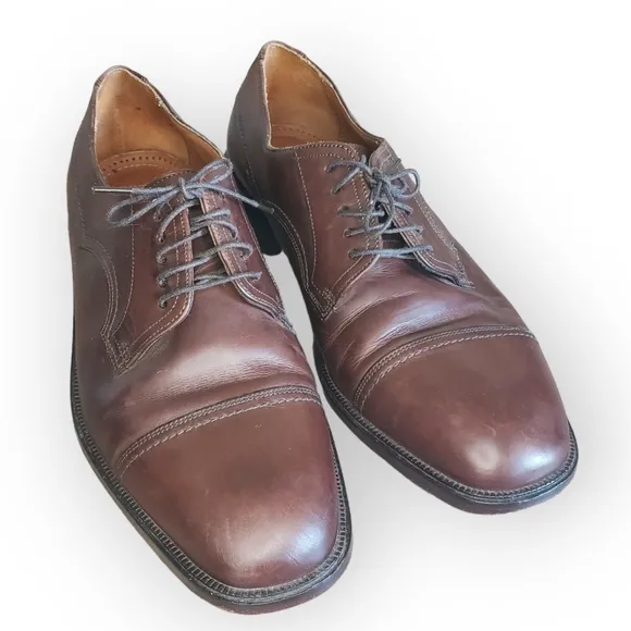 Florsheim Cap Toe Derby Brown Leather Dress Shoes Men's Size 9.5 D