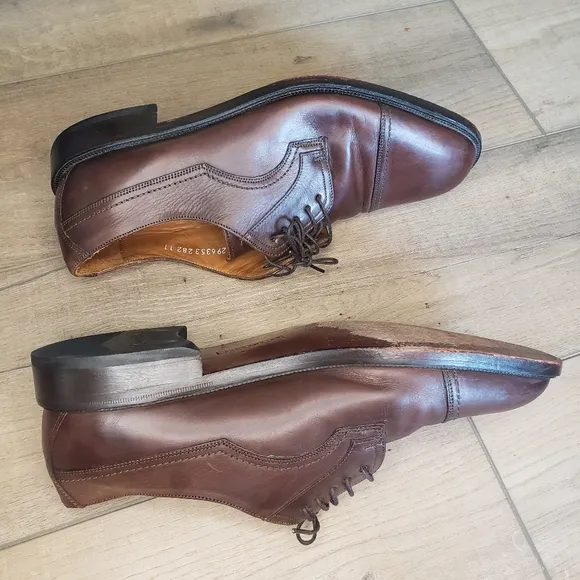 Florsheim Cap Toe Derby Brown Leather Dress Shoes Men's Size 9.5 D