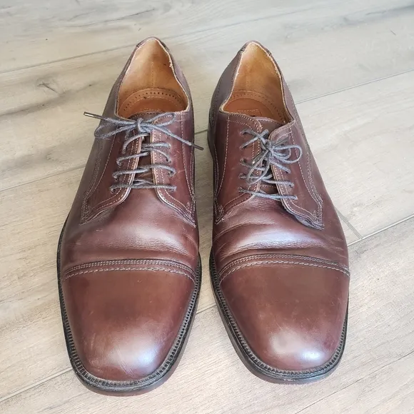 Florsheim Cap Toe Derby Brown Leather Dress Shoes Men's Size 9.5 D