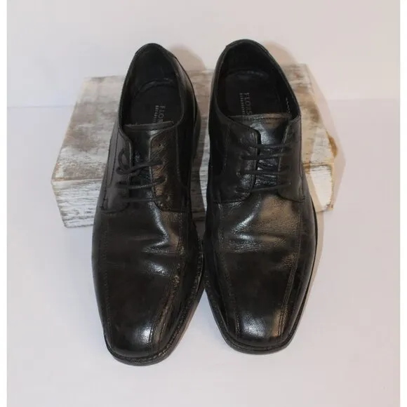 Florsheim Dress Shoes Men's 7.5D Black Leather Classic Lace Up Modern Y2K 14139