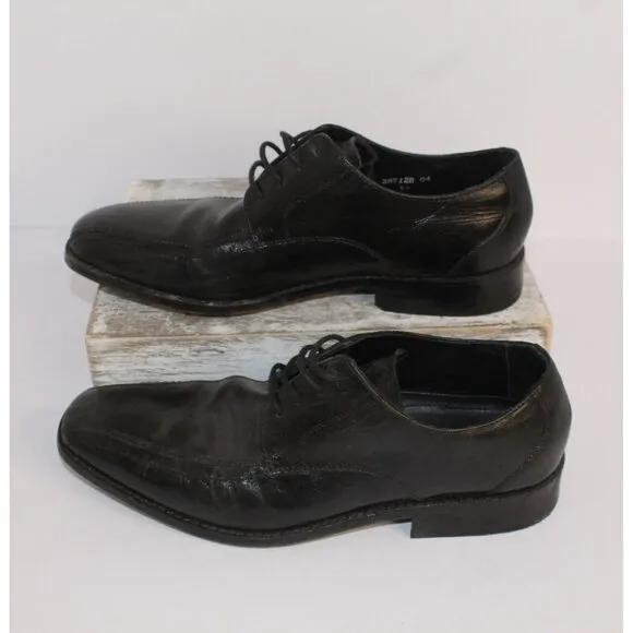 Florsheim Dress Shoes Men's 7.5D Black Leather Classic Lace Up Modern Y2K 14139