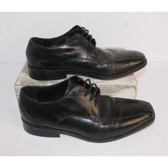 Florsheim Dress Shoes Men's 7.5D Black Leather Classic Lace Up Modern Y2K 14139