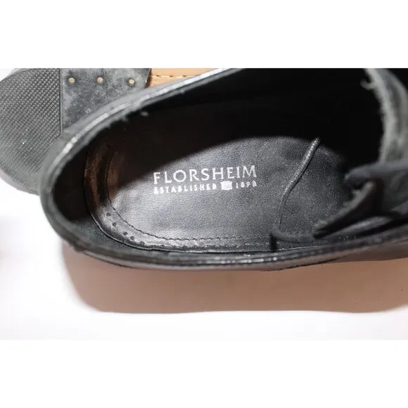 Florsheim Dress Shoes Men's 7.5D Black Leather Classic Lace Up Modern Y2K 14139