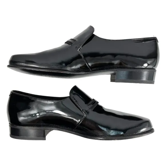 Florsheim Imperial | Men’s 7E | Black‎ Patent Leather Slip On Loafer Shoes