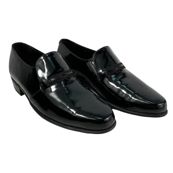 Florsheim Imperial | Men’s 7E | Black‎ Patent Leather Slip On Loafer Shoes