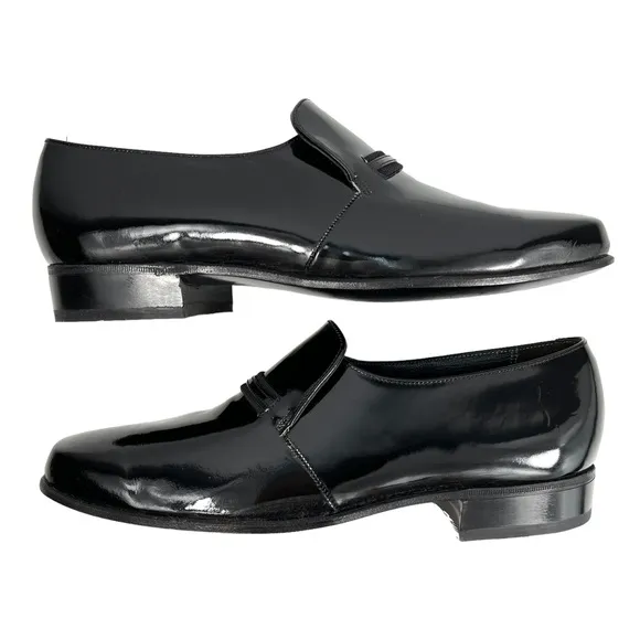 Florsheim Imperial | Men’s 7E | Black‎ Patent Leather Slip On Loafer Shoes