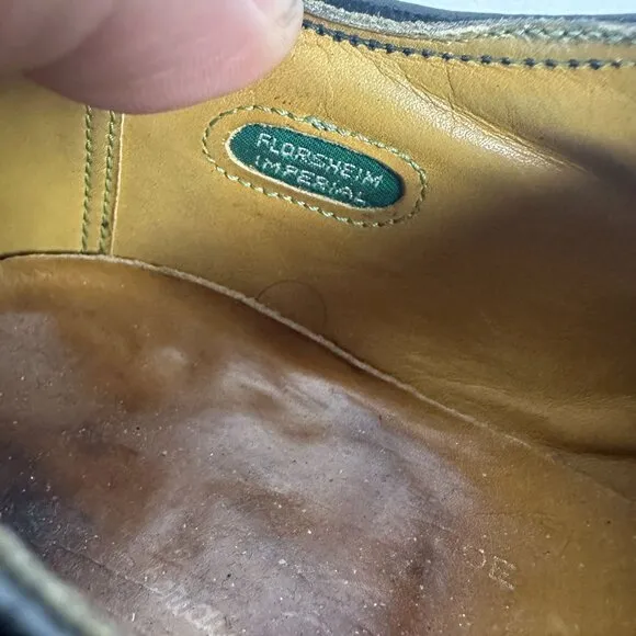 Florsheim Imperial Men's Black Leather Wingtip Oxford Dress Shoes Size 6.5D