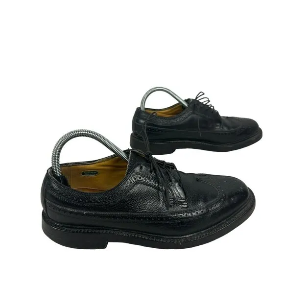 Florsheim Imperial Men's Black Leather Wingtip Oxford Dress Shoes Size 6.5D