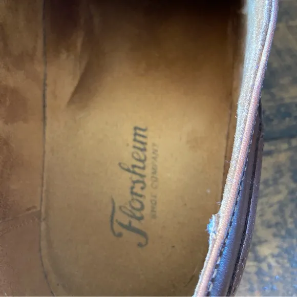 Florsheim Men’s Brown Leather Oxford Dress Shoes, Size 13 M, Classic lace up.