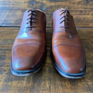 Florsheim Men’s Brown Leather Oxford Dress Shoes, Size 13 M, Classic lace up.