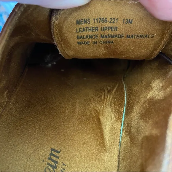 Florsheim Men’s Brown Leather Oxford Dress Shoes, Size 13 M, Classic lace up.