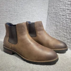 Florsheim Renegade Men's Size 10W US Brown Leather Plain Toe Chelsea Boots