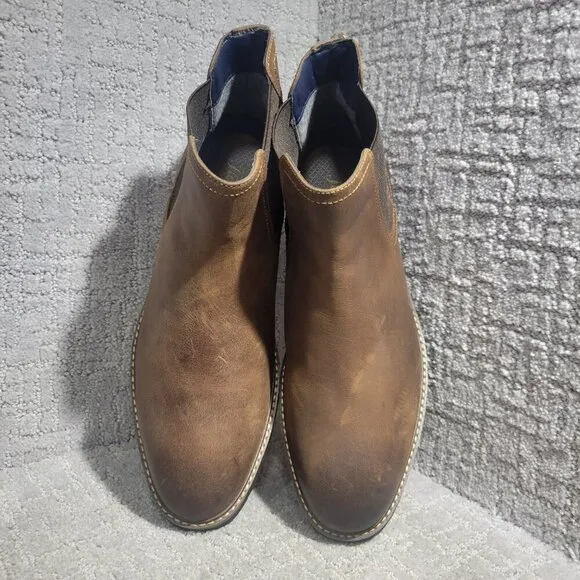 Florsheim Renegade Men's Size 10W US Brown Leather Plain Toe Chelsea Boots