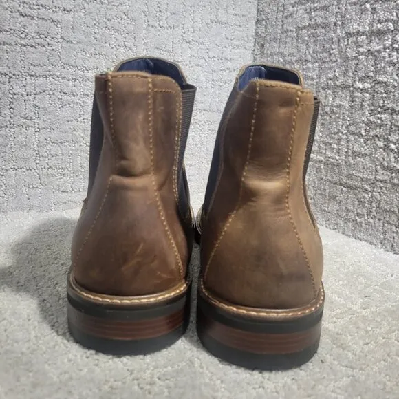 Florsheim Renegade Men's Size 10W US Brown Leather Plain Toe Chelsea Boots