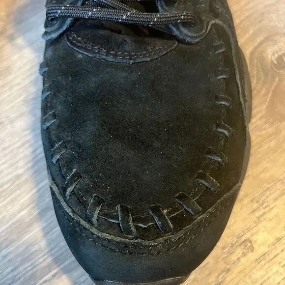 Flower Mountain Yamano Sneakers Black/Black Suede Cork Insole Mens 10 UK 9 EU 44