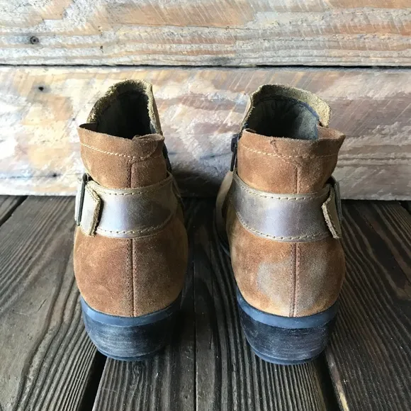 FLY London Leather Suede Buckle Booties Sz. 39