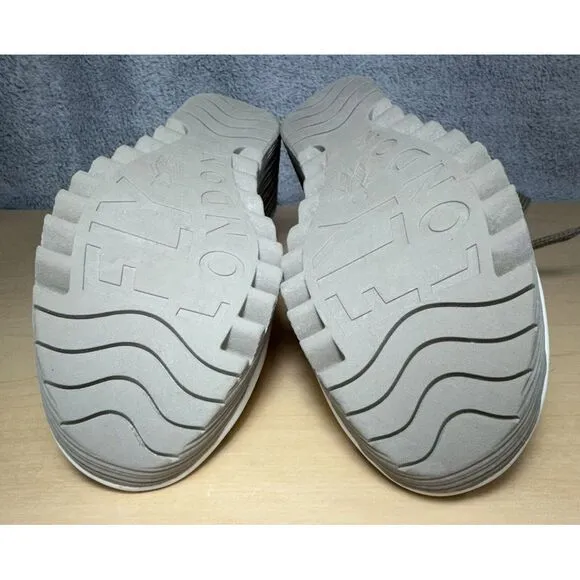 FLY LONDON P501206003 Wedge Shoes Leather Beige Lace‎ Up Size 9-9.5 Eu 40