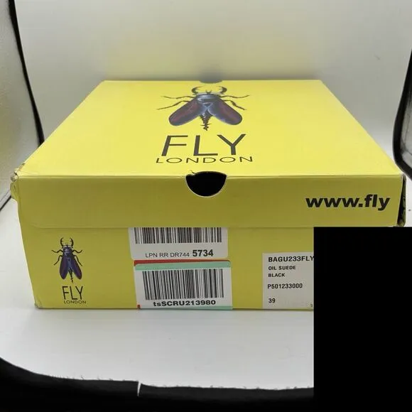 Fly London Womens Boots BAGU233FLY Slip On Chelsea Suede Leather Sz 39 US 8-8.5