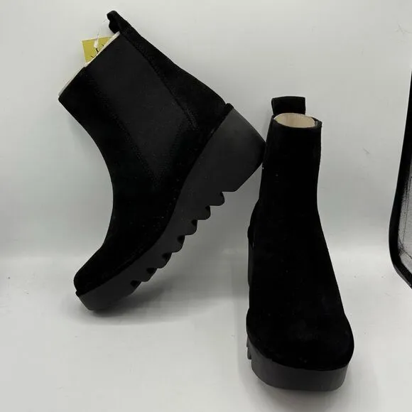 Fly London Womens Boots BAGU233FLY Slip On Chelsea Suede Leather Sz 39 US 8-8.5