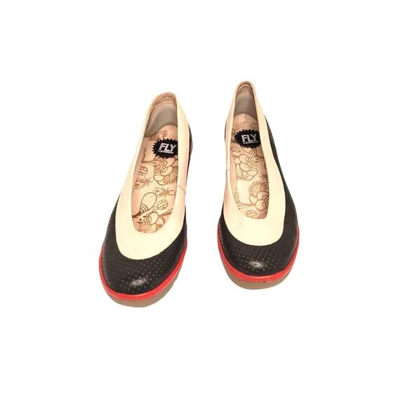 FLY London Women's Yoko Perf Wedge Pump