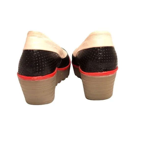 FLY London Women's Yoko Perf Wedge Pump