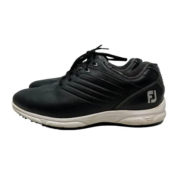 FootJoy Arc SL Golf Shoes Men's 9.5 Black Leather Spikeless Sofcollar FJ 59702