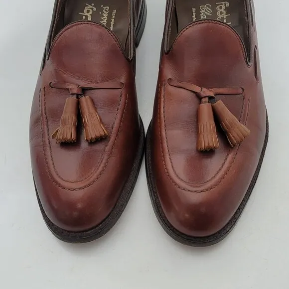 Footjoy Classics Men Loafer Size 9.5 B Brown Leather Tassels Vintage Golf Shoes