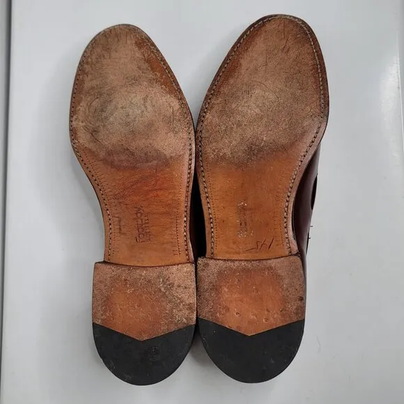 Footjoy Classics Men Loafer Size 9.5 B Brown Leather Tassels Vintage Golf Shoes