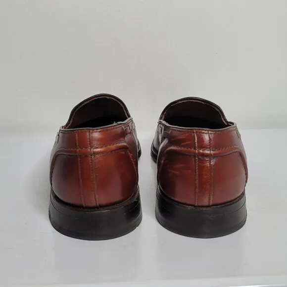 Footjoy Classics Men Loafer Size 9.5 B Brown Leather Tassels Vintage Golf Shoes