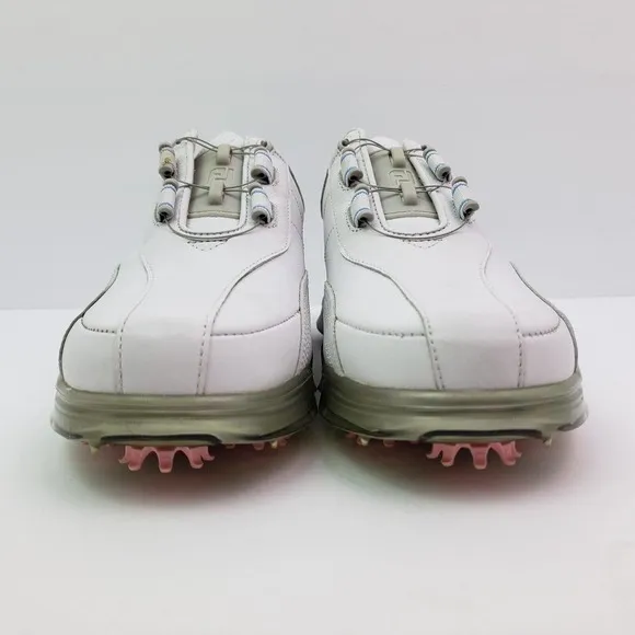 FootJoy Dryjoys Womens Size 8 White Leather Boa Lacing Golf Shoes 99136