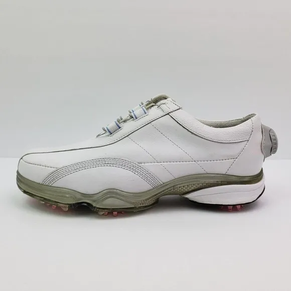 FootJoy Dryjoys Womens Size 8 White Leather Boa Lacing Golf Shoes 99136