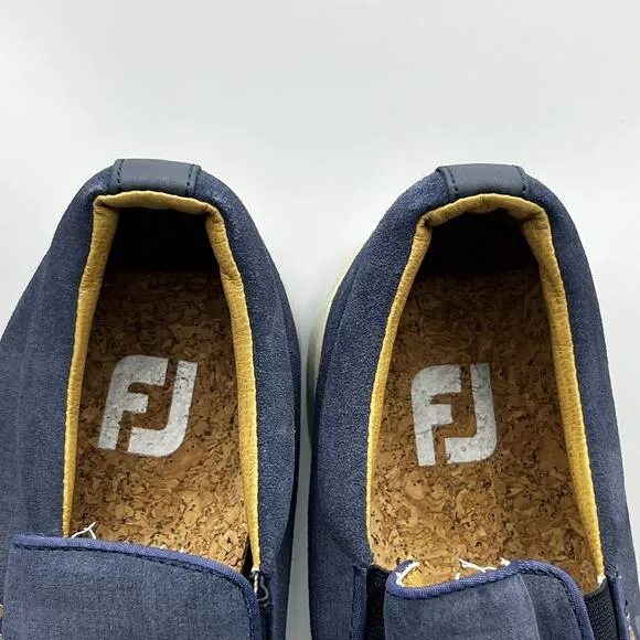 Footjoy Mens Blue Club Casual Golf Slip On fabric Shoes Size 11 M FJ 79067