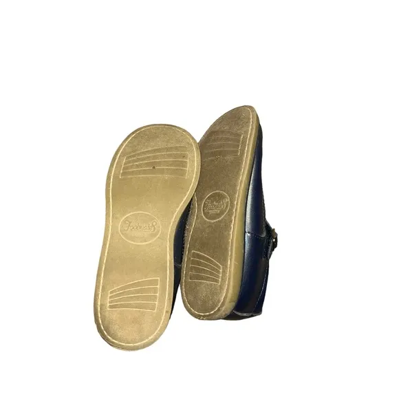 FOOTMATES Allie navy blue Genuine Leather Mary Jane Shoes size 12.5 girl uniform