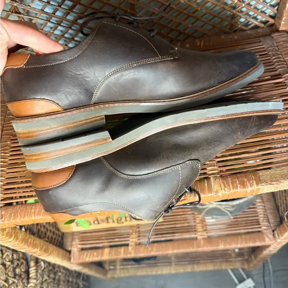 Forsheim Men’s 10.5 Leather Dark Brown Oxford Shoes
